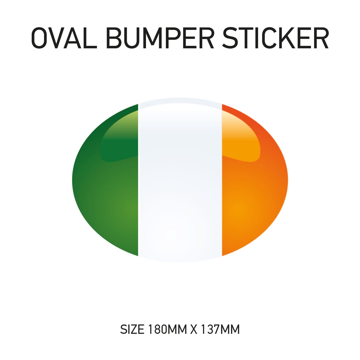 BS31-40 UK Car Van Flag Sticker - White Oval Self-Adhesive Vinyl New GB Vehicles Various Flags Available