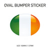 White Oval Bumper Sticker 180mm x 137mm BS01-49