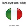White Oval Bumper Sticker 180mm x 137mm BS01-49