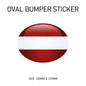 BS31-40 UK Car Van Flag Sticker - White Oval Self-Adhesive Vinyl New GB Vehicles Various Flags Available