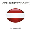 White Oval Bumper Sticker 180mm x 137mm BS01-49