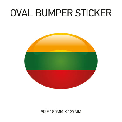 White Oval Bumper Sticker 180mm x 137mm BS01-49