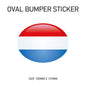 BS31-40 UK Car Van Flag Sticker - White Oval Self-Adhesive Vinyl New GB Vehicles Various Flags Available