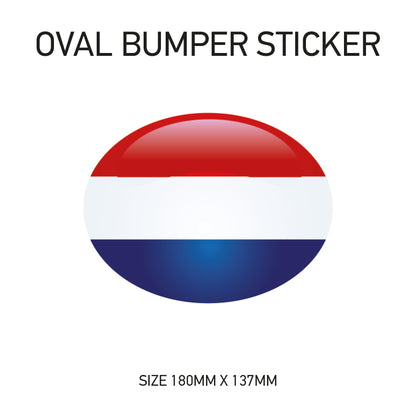 White Oval Bumper Sticker 180mm x 137mm BS01-49