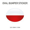 White Oval Bumper Sticker 180mm x 137mm BS01-49