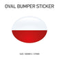 White Oval Bumper Sticker 180mm x 137mm BS01-49
