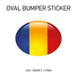 BS41-49 UK Car Van Flag Sticker - White Oval Self-Adhesive Vinyl New GB Vehicles Various Flags Available