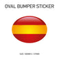 BS41-49 UK Car Van Flag Sticker - White Oval Self-Adhesive Vinyl New GB Vehicles Various Flags Available