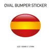 White Oval Bumper Sticker 180mm x 137mm BS01-49
