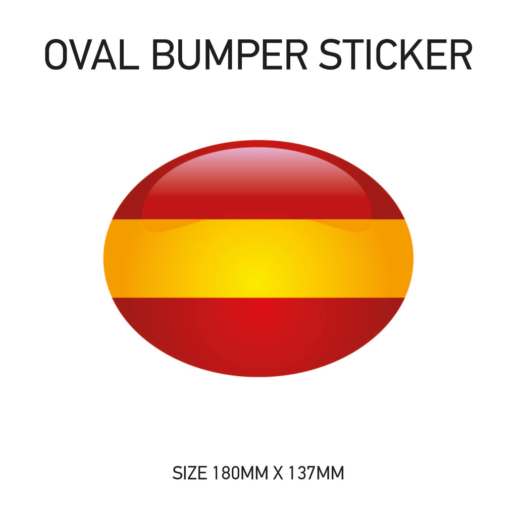 White Oval Bumper Sticker 180mm x 137mm BS01-49