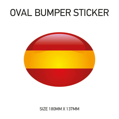 White Oval Bumper Sticker 180mm x 137mm BS01-49