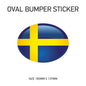 BS41-49 UK Car Van Flag Sticker - White Oval Self-Adhesive Vinyl New GB Vehicles Various Flags Available