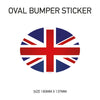 BS41-49 UK Car Van Flag Sticker - White Oval Self-Adhesive Vinyl New GB Vehicles Various Flags Available