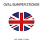 BS41-49 UK Car Van Flag Sticker - White Oval Self-Adhesive Vinyl New GB Vehicles Various Flags Available