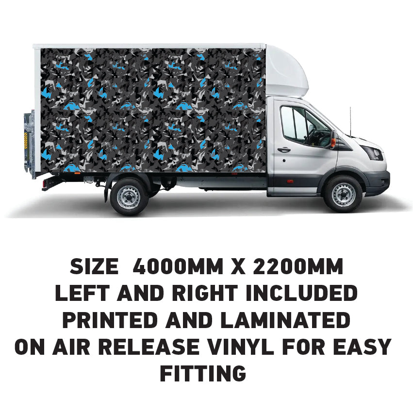 BVW01 Box Van Panel Wrap Sticker 2x4000mm x 2200mm  Waterproof  Easy Fit