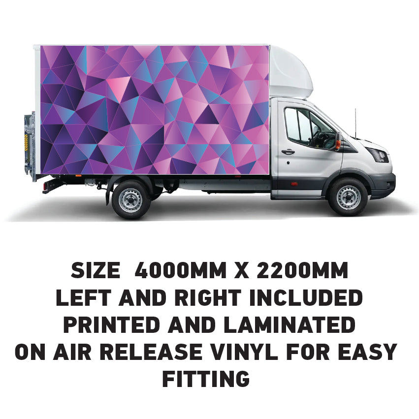 BVW13 Box Van Panel Wrap Sticker 2x4000mm x 2200mm  Waterproof  Easy Fit