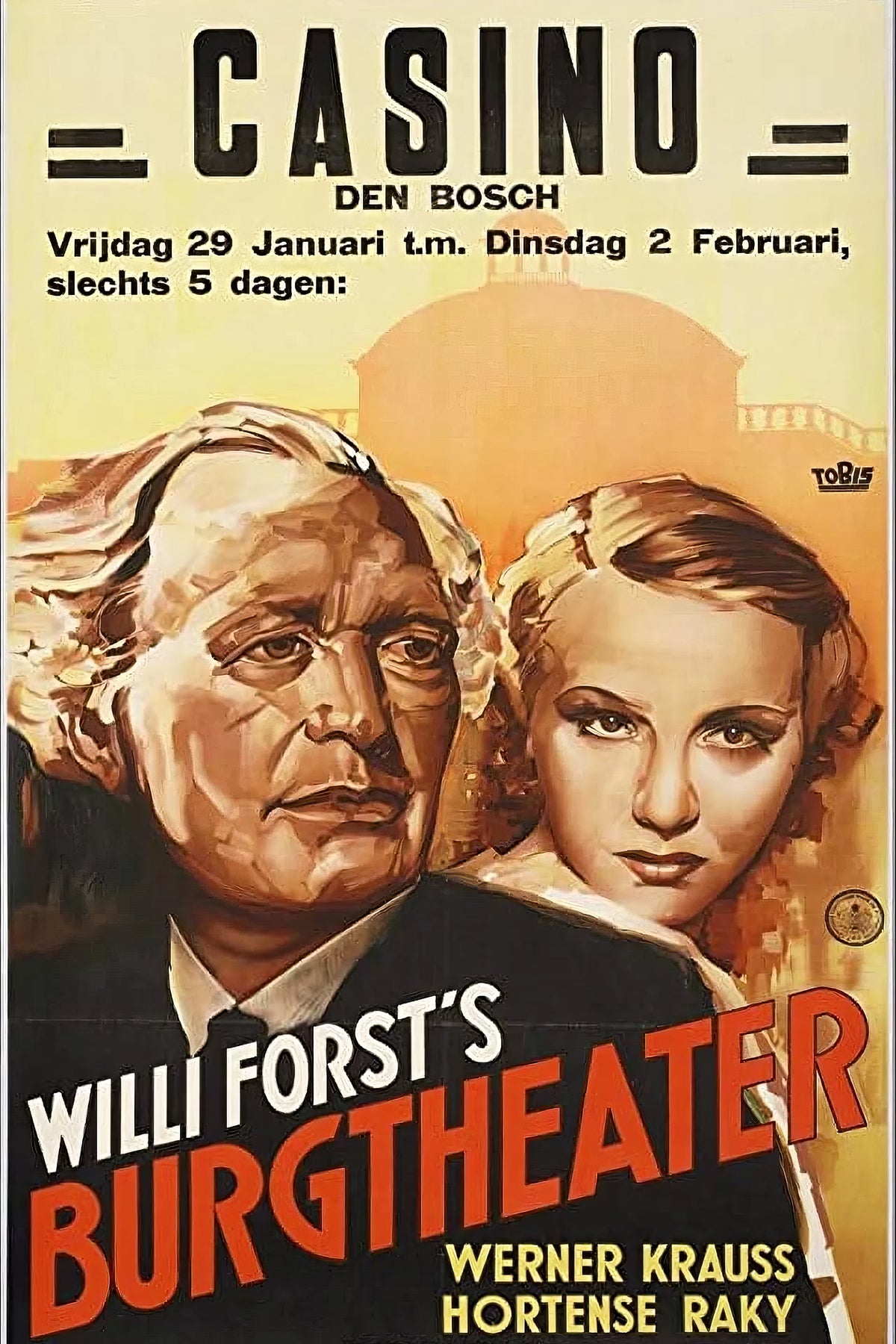 (1936) Burg Theatre Film/Movie Premium Waterproof & Tear Resistant Posters