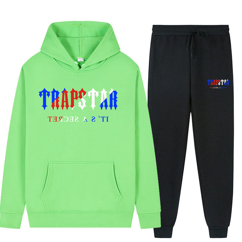 Graphic Print Hoodie and Pants Set Men Women Loose Tracksuit