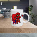 CARTOON11 Spiderman/Deadpool Cartoon 11oz Ceramic printed mug funny cup gift tea coffee costa