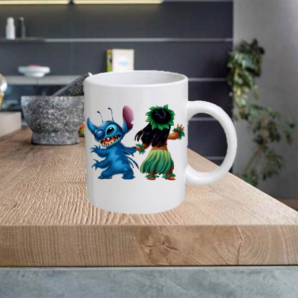 CARTOON03 Lilo and Stich Cartoon 11oz Ceramic printed mug funny cup gift tea coffee costa