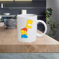 CARTOON08 Bart Simpson Cartoon 11oz Ceramic printed mug funny cup gift tea coffee costa