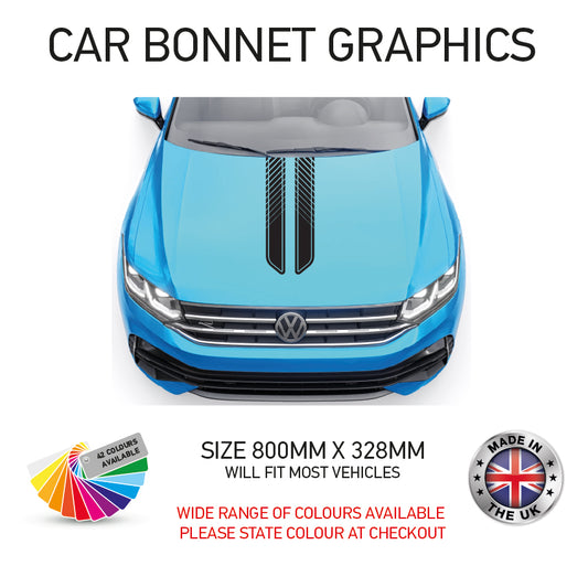 CBG03 Car Bonnet Stripes Will Fit Any Car Universal