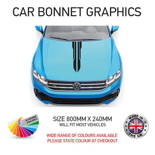 CBG05 Car Bonnet Stripes Will Fit Any Car Universal