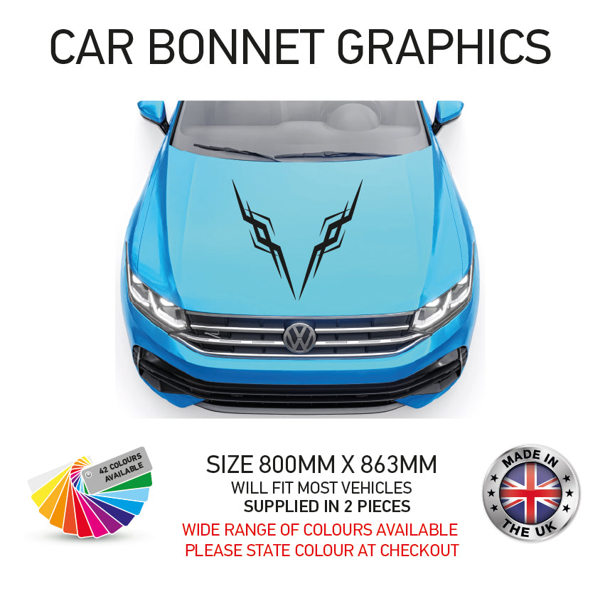 CBG01-15 Car Bonnet Stripes Will Fit Any Car Universal