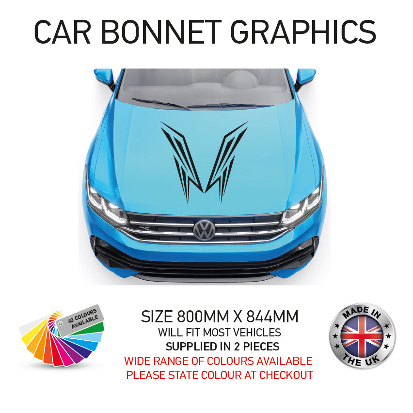 CBG01-15 Car Bonnet Stripes Will Fit Any Car Universal