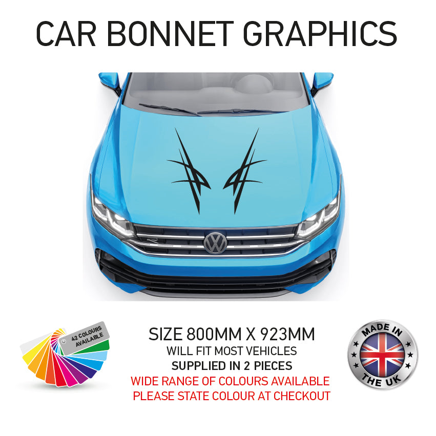 CBG01-15 Car Bonnet Stripes Will Fit Any Car Universal