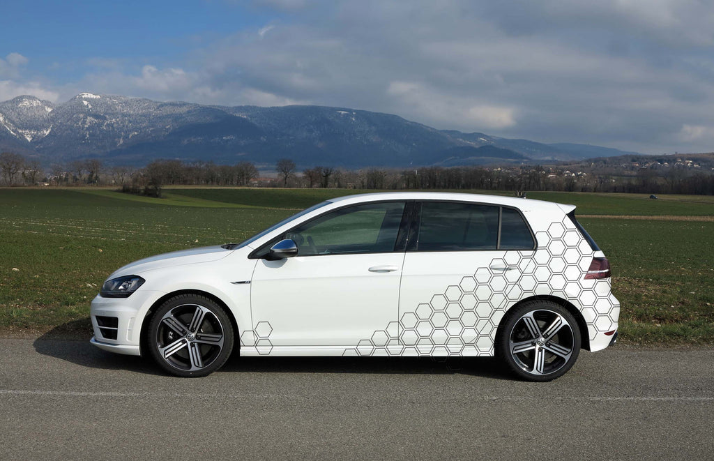 CCK5M Car Camouflage Kit Outline Hexagon Honeycomb Side Stickers Decals Graphics Vinyl