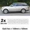 CCK4M Car Camouflage Kit Outline Hexagon Honeycomb Side Stickers Decals Graphics Vinyl