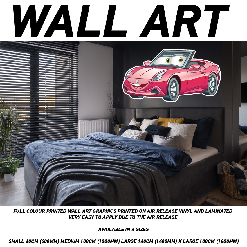 CCW01-30 Kids Cartoon Car Mural Sticker Poster Various Designs Available