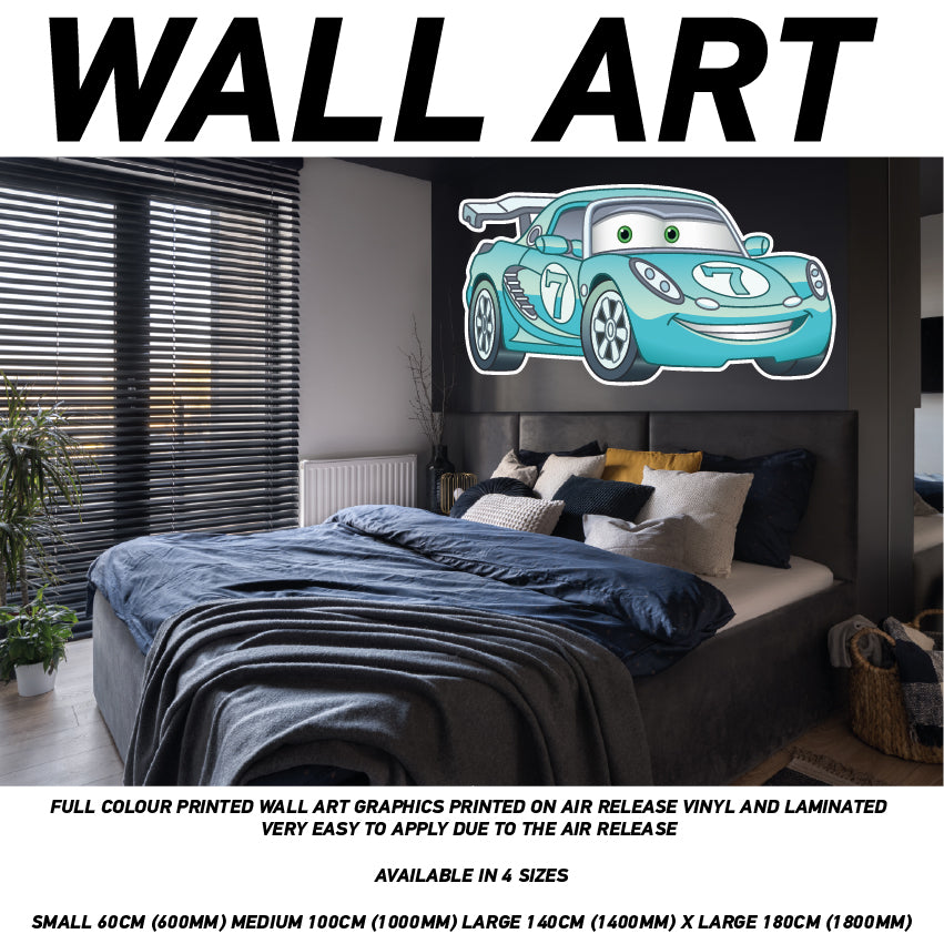 CCW01-25 3D Carz Kids Bedroom Wall Sticker Wallpaper Mural Poster Transport Bedroom Wall