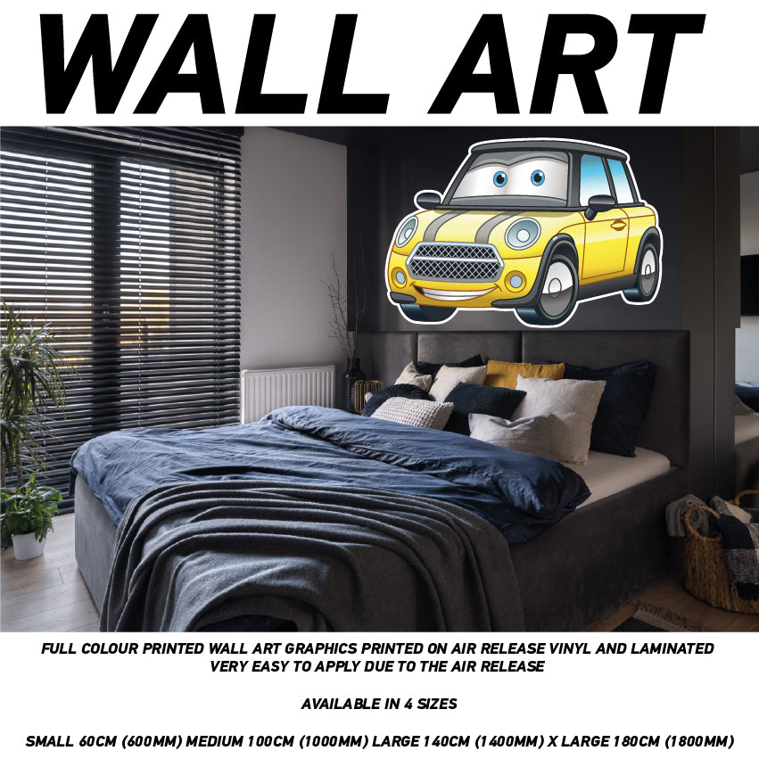 CCW01-30 Kids Cartoon Car Mural Sticker Poster Various Designs Available