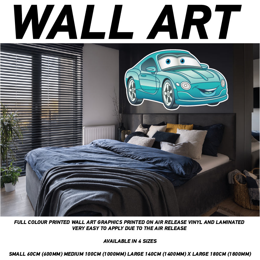 CCW01-30 Kids Cartoon Car Mural Sticker Poster Various Designs Available