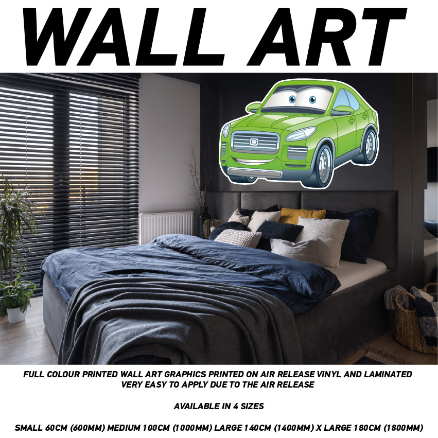 CCW01-30 Kids Cartoon Car Mural Sticker Poster Various Designs Available