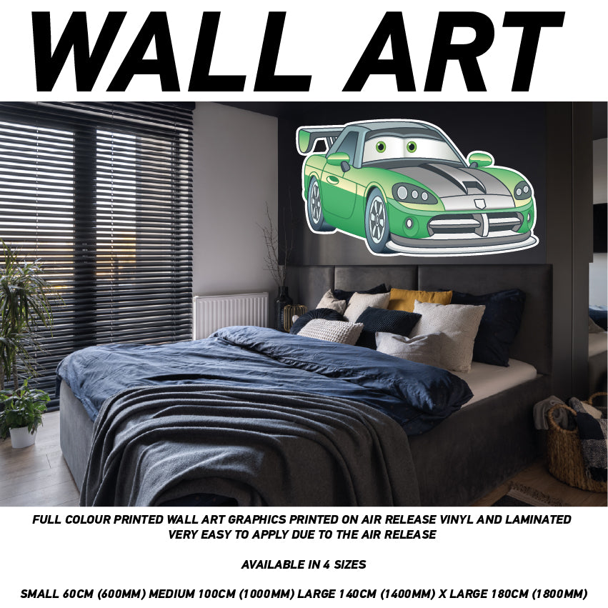 CCW01-25 3D Carz Kids Bedroom Wall Sticker Wallpaper Mural Poster Transport Bedroom Wall