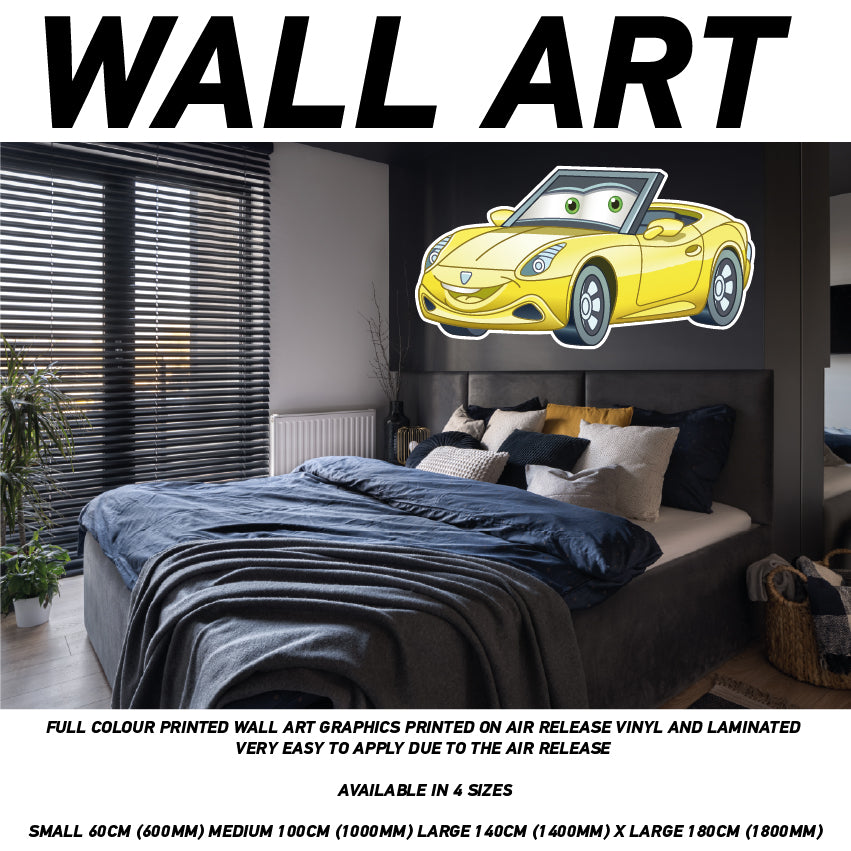 CCW01-30 Kids Cartoon Car Mural Sticker Poster Various Designs Available