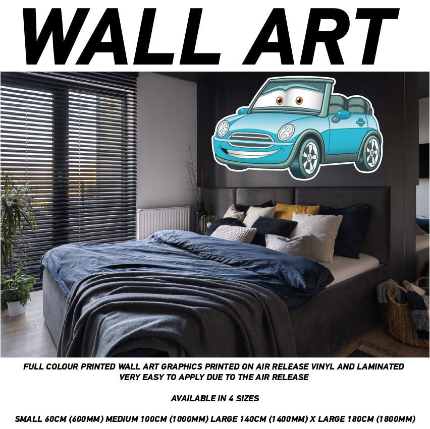 CCW01-25 3D Carz Kids Bedroom Wall Sticker Wallpaper Mural Poster Transport Bedroom Wall