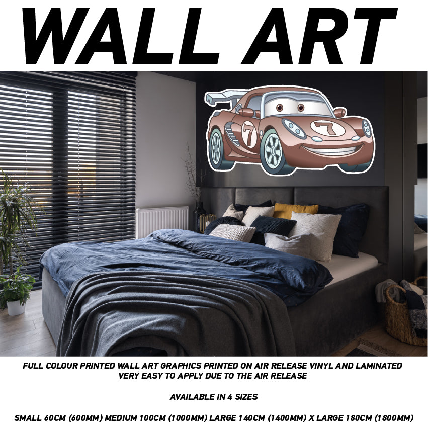 CCW01-30 Kids Cartoon Car Mural Sticker Poster Various Designs Available