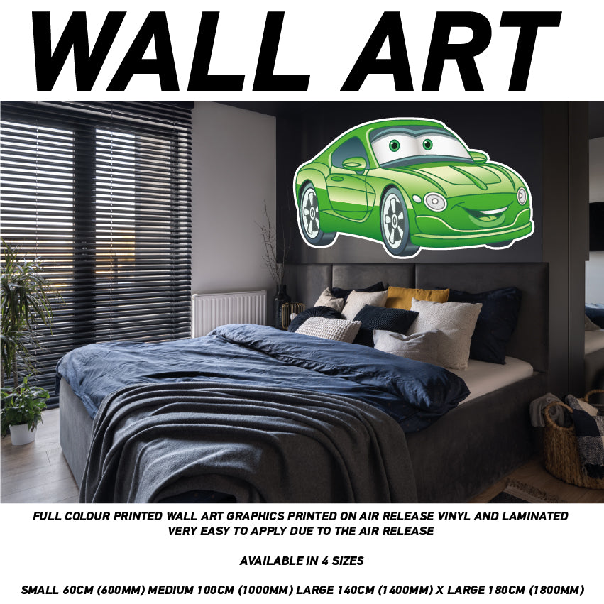 CCW01-30 Kids Cartoon Car Mural Sticker Poster Various Designs Available