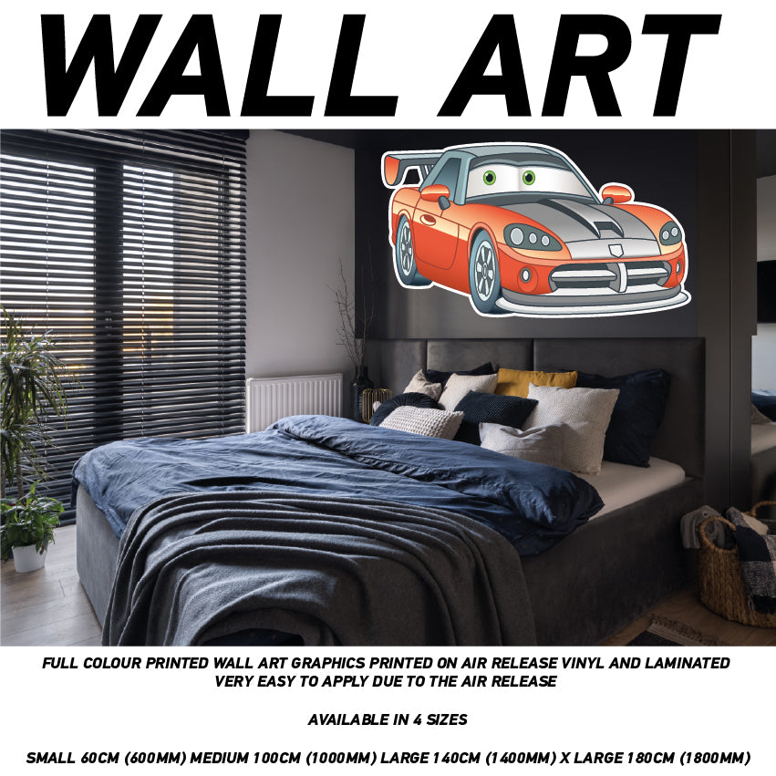 CCW01-25 3D Carz Kids Bedroom Wall Sticker Wallpaper Mural Poster Transport Bedroom Wall