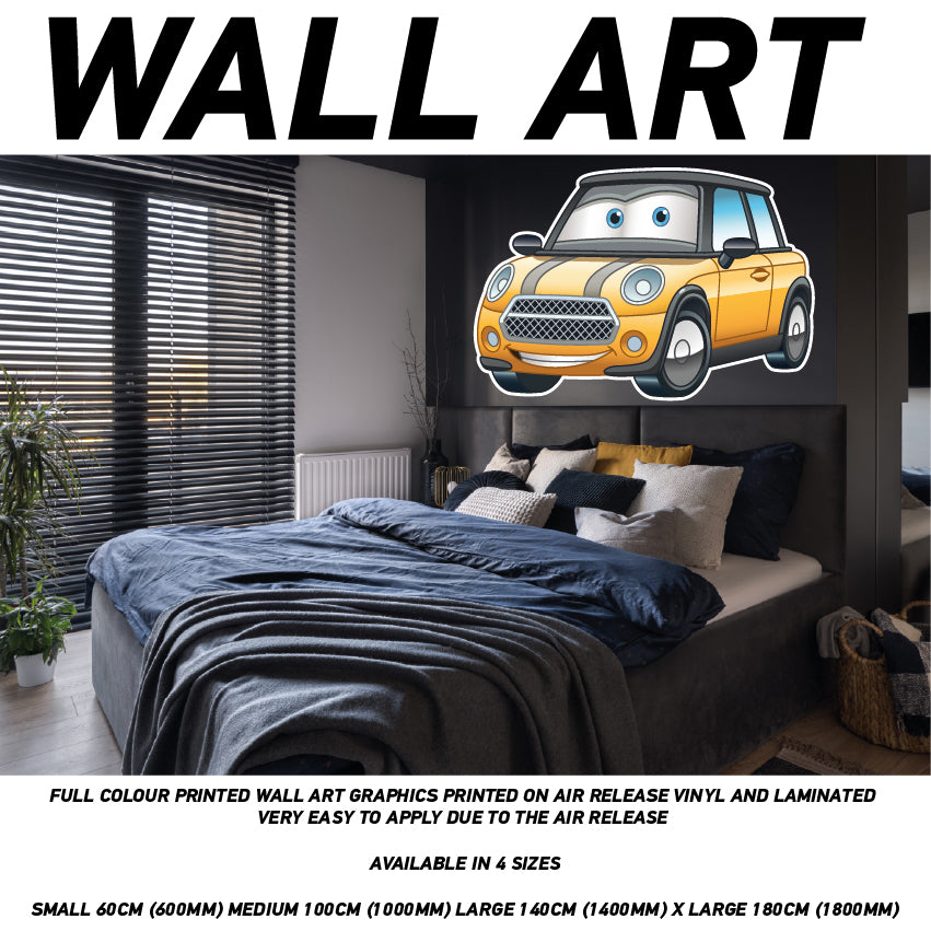 CCW01-30 Kids Cartoon Car Mural Sticker Poster Various Designs Available