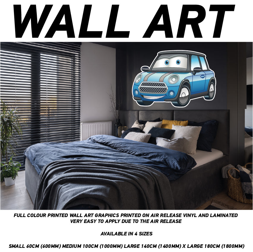 CCW01-30 Kids Cartoon Car Mural Sticker Poster Various Designs Available