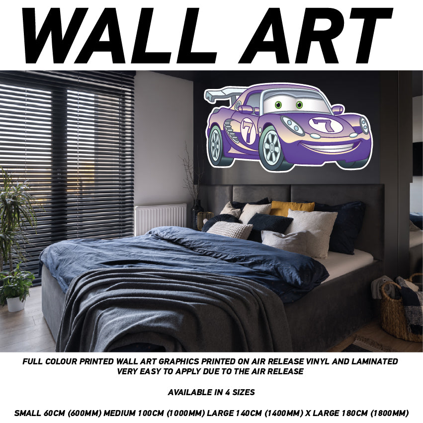 CCW01-30 Kids Cartoon Car Mural Sticker Poster Various Designs Available
