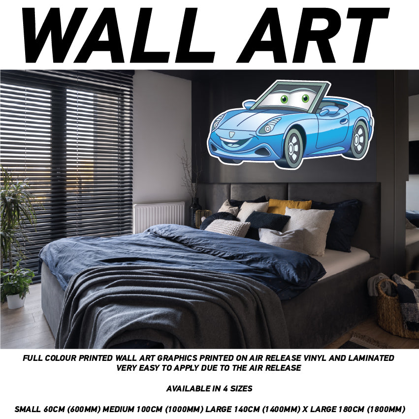 CCW01-30 Kids Cartoon Car Mural Sticker Poster Various Designs Available