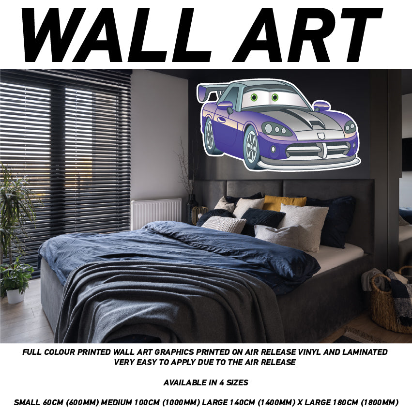 CCW01-30 Kids Cartoon Car Mural Sticker Poster Various Designs Available