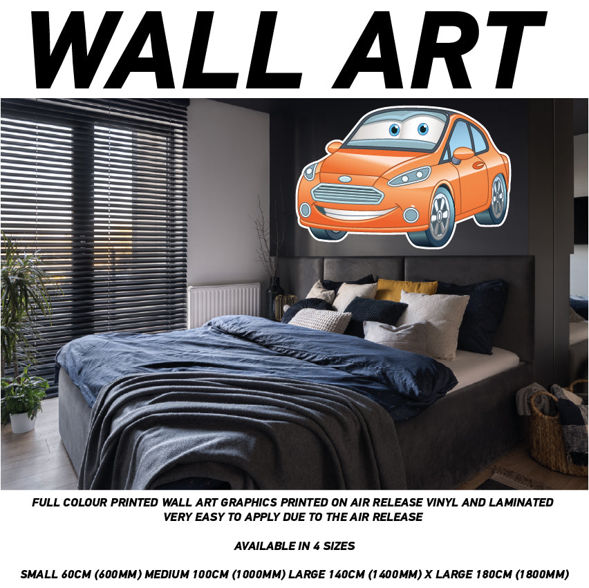 CCW01-30 Kids Cartoon Car Mural Sticker Poster Various Designs Available