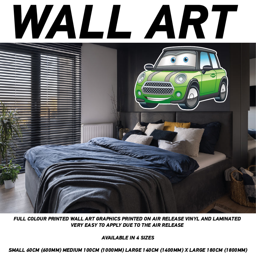 CCW01-30 Kids Cartoon Car Mural Sticker Poster Various Designs Available